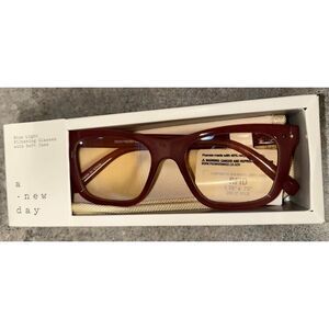 Target a new day Blue Light Filtering Glasses Burgandy new! digital eye strain